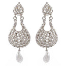 Tip Top Fashions Austrian Stone Gold Plated Dangler Earrings - 1300903