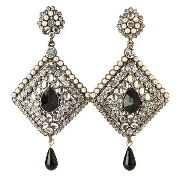Soha Fashion Austrian Stone Gold Plated Dangler Earrings - 1301011