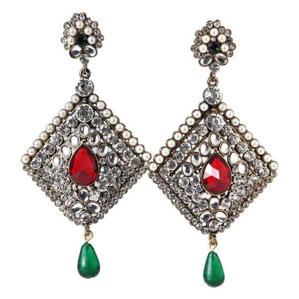 Soha Fashion Gold Plated Austrian Stone Dangler Earrings - 1301014