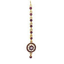 Soha Fashion Purple Austrian Stone Gold Plated Maang Tikka - 1501601C