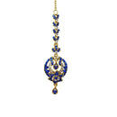 Soha Fashion Blue Austrian Stone Gold Plated Maang Tikka - 1501606G