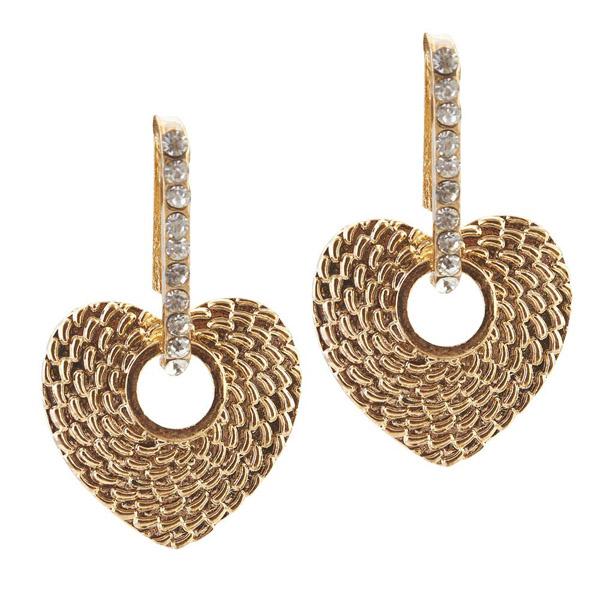 The99Jewel Stone Gold Plated Dangler Earring - 1306601