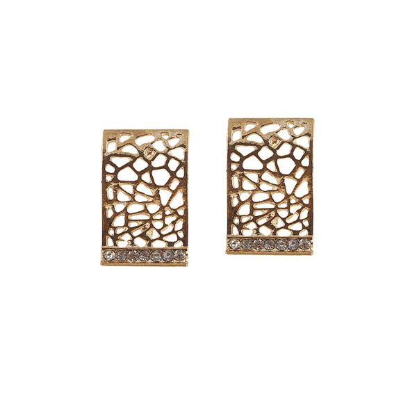 The99Jewel Stone Gold Plated Dangler Earring - 1306608