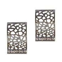 The99Jewel Stone Rhodium Plated Dangler Earring - 1306609