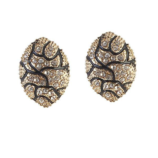 The99Jewel Stone Gold Plated Stud Earring - 1306617