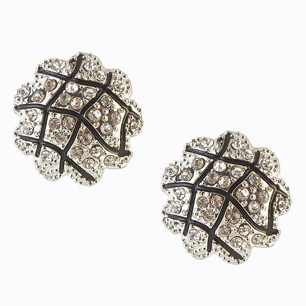 The99Jewel Stone Rhodium Plated Stud Earring - 1306627