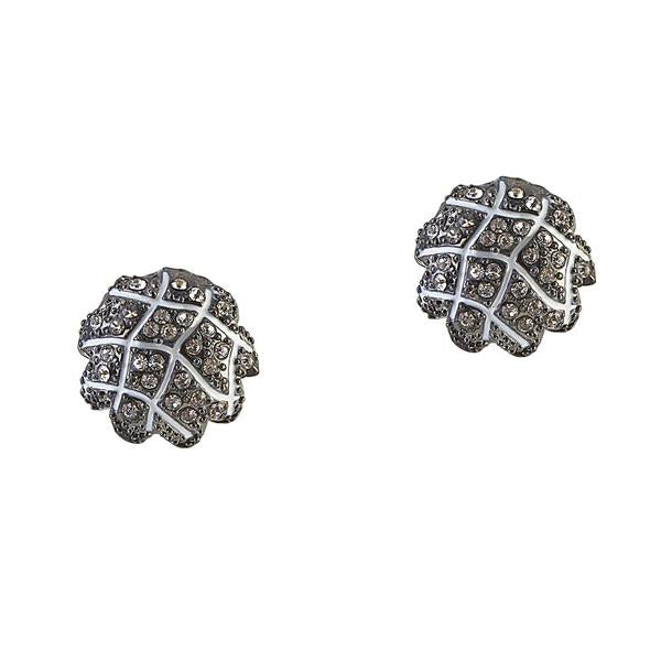 The99Jewel Stone Rhodium Plated Stud Earring - 1306629