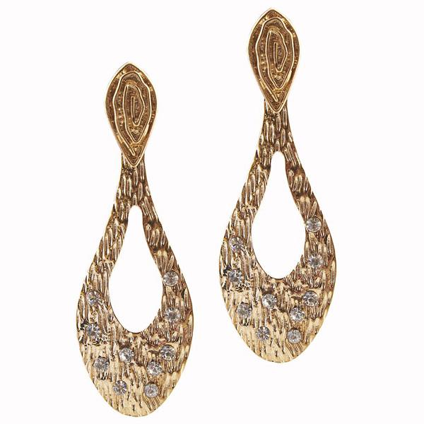 The99Jewel Stone Gold Plated Dangler Earring - 1306655
