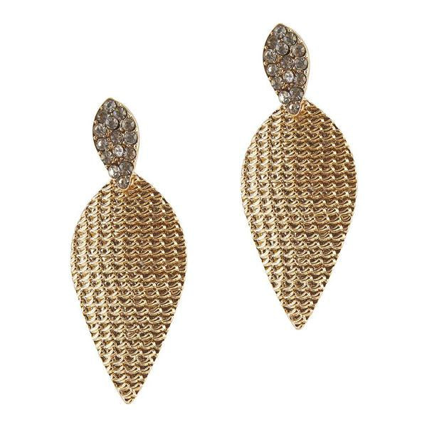 The99Jewel Stone Gold Plated Dangler Earring - 1306658