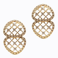 The99Jewel Stone Gold Plated Dangler Earring