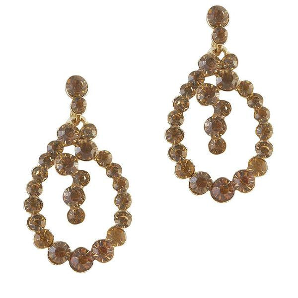 The99Jewel Stone Gold Plated Dangler Earring