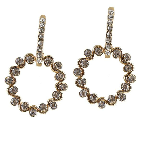 The99Jewel Austrian Stone Gold Plated Dangler Earring - 1306718