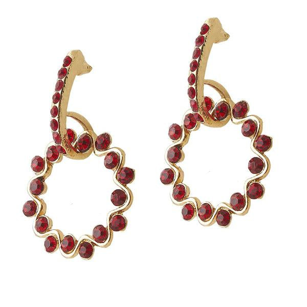 The99Jewel Austrian Stone Gold Plated Dangler Earring - 1306728