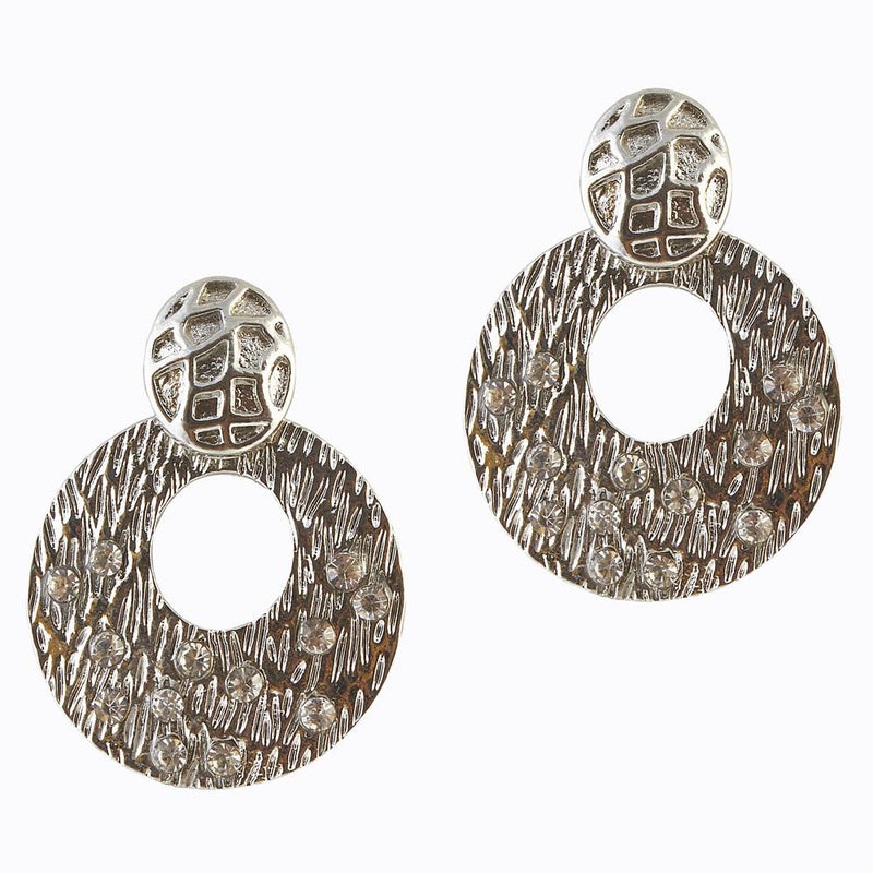 The99Jewel Zinc Alloy Silver plated Stone Dangler Earring - 1306641