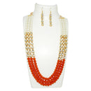 Vivant Charms Meenakari Pearl Kundan Reversible Necklace Set - 2800302