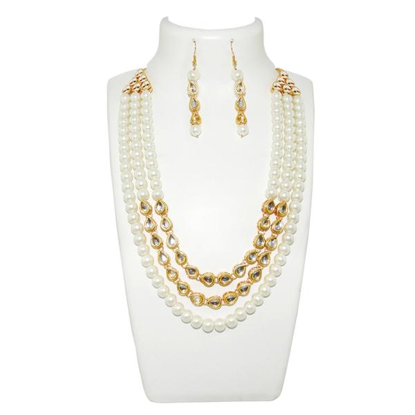 Vivant Charms Meenakari Beads Kundan Reversible Necklace Set - 2800303