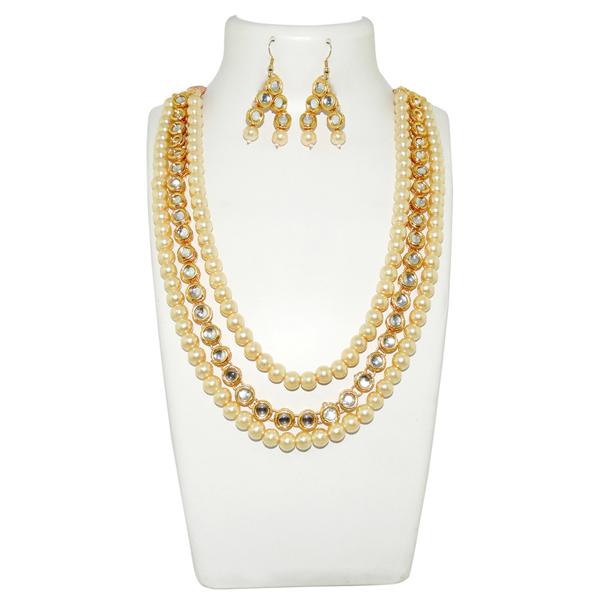 Vivant Charms Meenakari Beads Kundan Reversible Necklace Set - 2800304