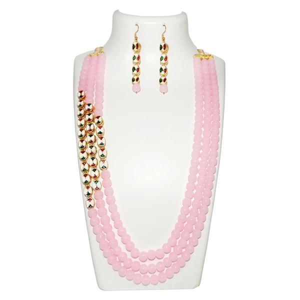 Vivant Charms Meenakari Beads Kundan Reversible Necklace Set - 2800310
