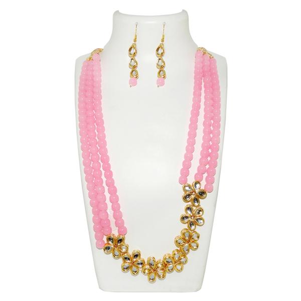 Vivant Charms Meenakari Beads Kundan Reversible Necklace Set - 2800314