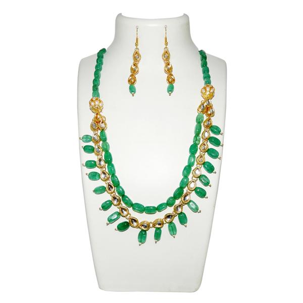 Vivant Charms Meenakari Beads Kundan Reversible Necklace Set - 2800317