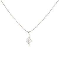 The99Jewel White Austrian Stone Silver Plated Chain Pendant - 1200951