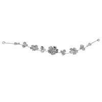 Apurva Pearls Silver Plated Stone Floral Design Hair Brooch - 1502201B