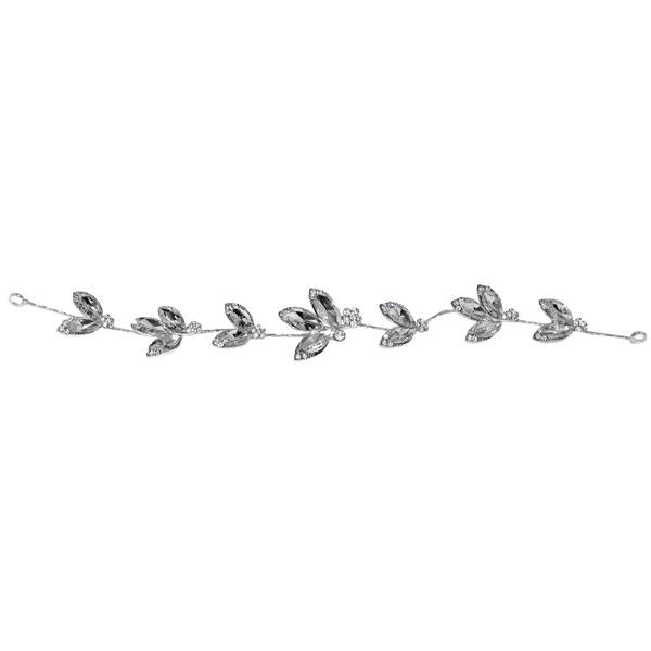 Apurva Pearls Silver Plated Stone Hair Brooch - 1502202B