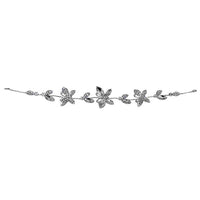 Apurva Pearls Silver Plated Stone Butterfly Design Hair Brooch - 1502205B
