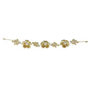 Apurva Pearls Stone Gold Plated Double Floral Design Hair Brooch - 1502210A