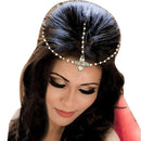 Apurva Pearls Stone Gold Plated Pearl Maang Tikka - 1502504