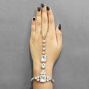 Apurva Pearls Gold Plated Glass Stone Chain Hand Harness - 1502413