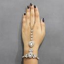 Tip Top Fashions Gold Plated Glass Stone Chain Hand Harness - 1502415