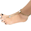 Apurva Pearls Glass Stone & Pearl Chain Single Anklet - 1503101