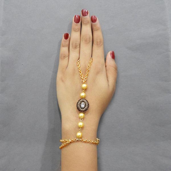 Tip Top Fashions Austrian Stone And Pearl Hand Harness - 1503113