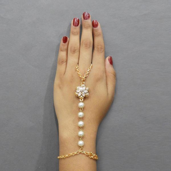 Tip Top Fashions Austrian Stone And Pearl Hand Harness - 1503129