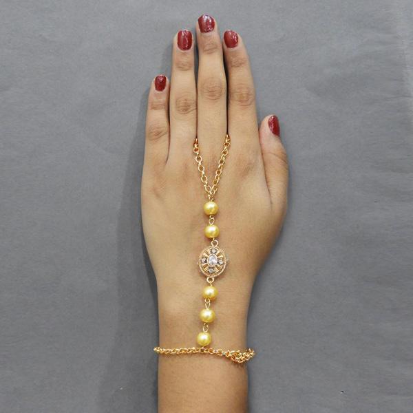 Apurva Pearls Austrian Stone And Pearl Hand Harness - 1503130