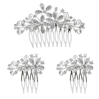 Apurva Pearls Stone Silver Plated Hair Brooch - 1502039A