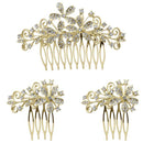Apurva Pearls Stone Gold Plated Hair Brooch - 1502039B