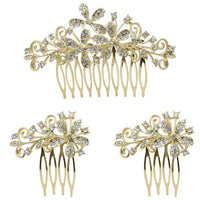Apurva Pearls Stone Gold Plated Hair Brooch - 1502039B