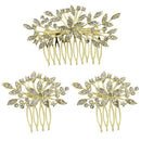 Apurva Pearls Stone Gold Plated Hair Brooch - 1502040B