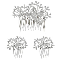 Apurva Pearls Stone Silver Plated Hair Brooch - 1502041A