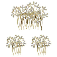 Apurva Pearls Stone Gold Plated Hair Brooch - 1502041B