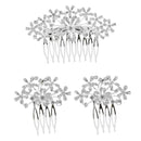 Apurva Pearls Stone Silver Plated Hair Brooch - 1502042A