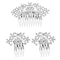 Apurva Pearls Stone Silver Plated Hair Brooch - 1502042A