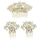 Apurva Pearls Stone Gold Plated Hair Brooch - 1502042B