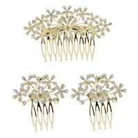 Apurva Pearls Stone Gold Plated Hair Brooch - 1502042B