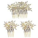 Apurva Pearls Stone Gold Plated Hair Brooch - 1502043B
