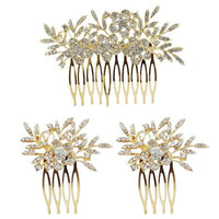 Apurva Pearls Stone Gold Plated Hair Brooch - 1502043B