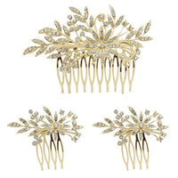 Apurva Pearls Stone Gold Plated Hair Brooch - 1502045B