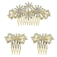 Apurva Pearls Stone Gold Plated Hair Brooch - 1502046B